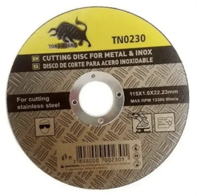 Disco De Corte 4 1/2 Milimétrico Toro Negro